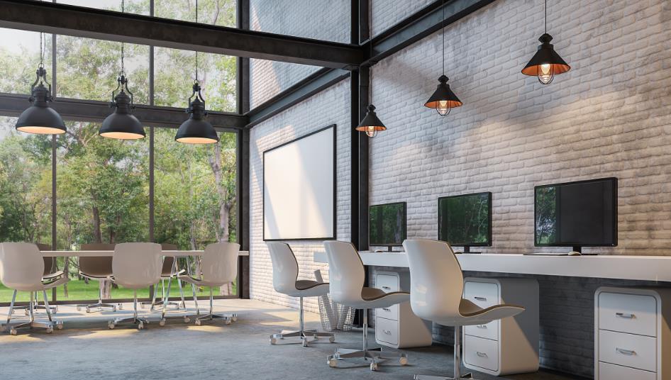 上海流行的工業(yè)風辦公室設計,辦公室無吊頂如何做隔斷設計？